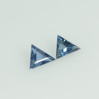 Natural Blue Sapphire Loose Gemstone Triangle Cut Pair