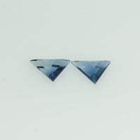 Natural Blue Sapphire Loose Gemstone Triangle Cut Pair