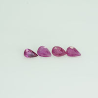 6x4 mm Lot Natural Ruby Loose Gemstone Pear Cut