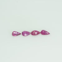 6x4 mm Lot Natural Ruby Loose Gemstone Pear Cut