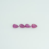 5x3 mm Lot Natural Ruby Loose Gemstone Pear Cut