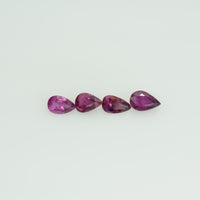 6x4 mm Lot Natural Ruby Loose Gemstone Pear Cut
