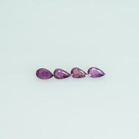 5x3 mm Lot Natural Ruby Loose Gemstone Pear Cut