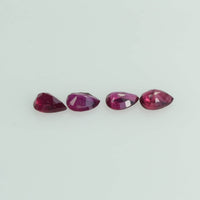 3x2 mm Lot Natural Ruby Loose Gemstone Pear Cut