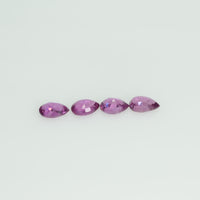 6x4 mm Natural Ruby Loose Gemstone Pear Cut