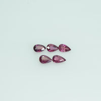 5x3 mm Lot Natural Ruby Loose Gemstone Pear Cut