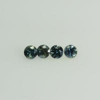 1.4-3.5 mm Natural Blue Green Teal Sapphire Loose Gemstone Round Cut