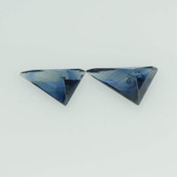 Natural Blue Sapphire Loose Gemstone Triangle Cut Pair
