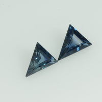 Natural Blue Sapphire Loose Gemstone Triangle Cut Pair