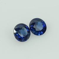 4.5 mm Natural Blue Sapphire Loose Pair Gemstone Round Cut