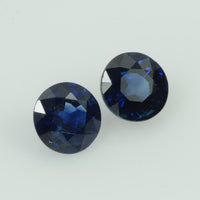 5.0 mm Natural Blue Sapphire Loose Pair Gemstone Round Cut
