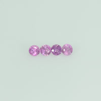 0.8-4.6 mm Natural Purple Sapphire Loose Gemstone Round Diamond Cut Pk Quality