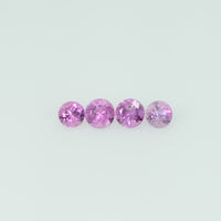 0.8-4.6 mm Natural Purple Sapphire Loose Gemstone Round Diamond Cut Pk Quality