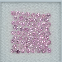 0.8-4.0 mm Natural Pink Sapphire Loose Gemstone Round Diamond Cut Pk Quality Color
