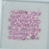 0.8-4.0 mm Natural Pink Sapphire Loose Gemstone Round Diamond Cut Pk Quality Color