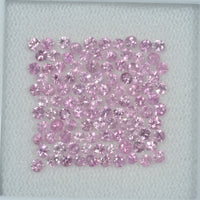 0.8-4.0 mm Natural Pink Sapphire Loose Gemstone Round Diamond Cut Pk Quality Color