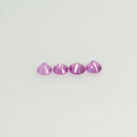 1.8-4.0 mm Natural Purple Sapphire Loose Gemstone Round Diamond Cut Pk Quality