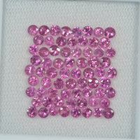 2.5 mm Natural Pink Sapphire Loose Gemstone Round Diamond Cut VS Quality Color - Thai Gems Export Ltd.