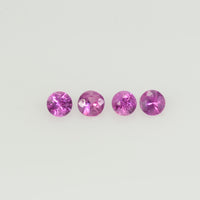 2.5 mm Natural Pink Sapphire Loose Gemstone Round Diamond Cut VS Quality Color - Thai Gems Export Ltd.