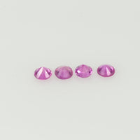 2.5 mm Natural Pink Sapphire Loose Gemstone Round Diamond Cut VS Quality Color - Thai Gems Export Ltd.