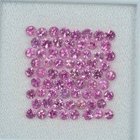 2.5 mm Natural Pink Sapphire Loose Gemstone Round Diamond Cut VS Quality Color - Thai Gems Export Ltd.