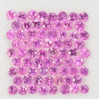 2.5 mm Natural Pink Sapphire Loose Gemstone Round Diamond Cut VS Quality Color - Thai Gems Export Ltd.