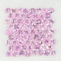 2.5 mm Natural Pink Sapphire Loose Gemstone Round Diamond Cut VS Quality Color