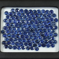 4.7-5.3 MM Natural Blue Sapphire Loose Gemstone Round Cut