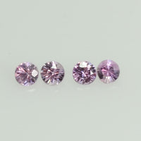 1.4-4.0 mm Natural Pink Sapphire Loose Gemstone Round Diamond Cut Cleanish Quality - Thai Gems Export Ltd.