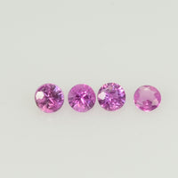 2.5 mm Natural Pink Sapphire Loose Gemstone Round Diamond Cut VS Quality Color - Thai Gems Export Ltd.