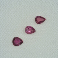 5x4 mm Lot Natural Ruby Loose Gemstone Pear Cut