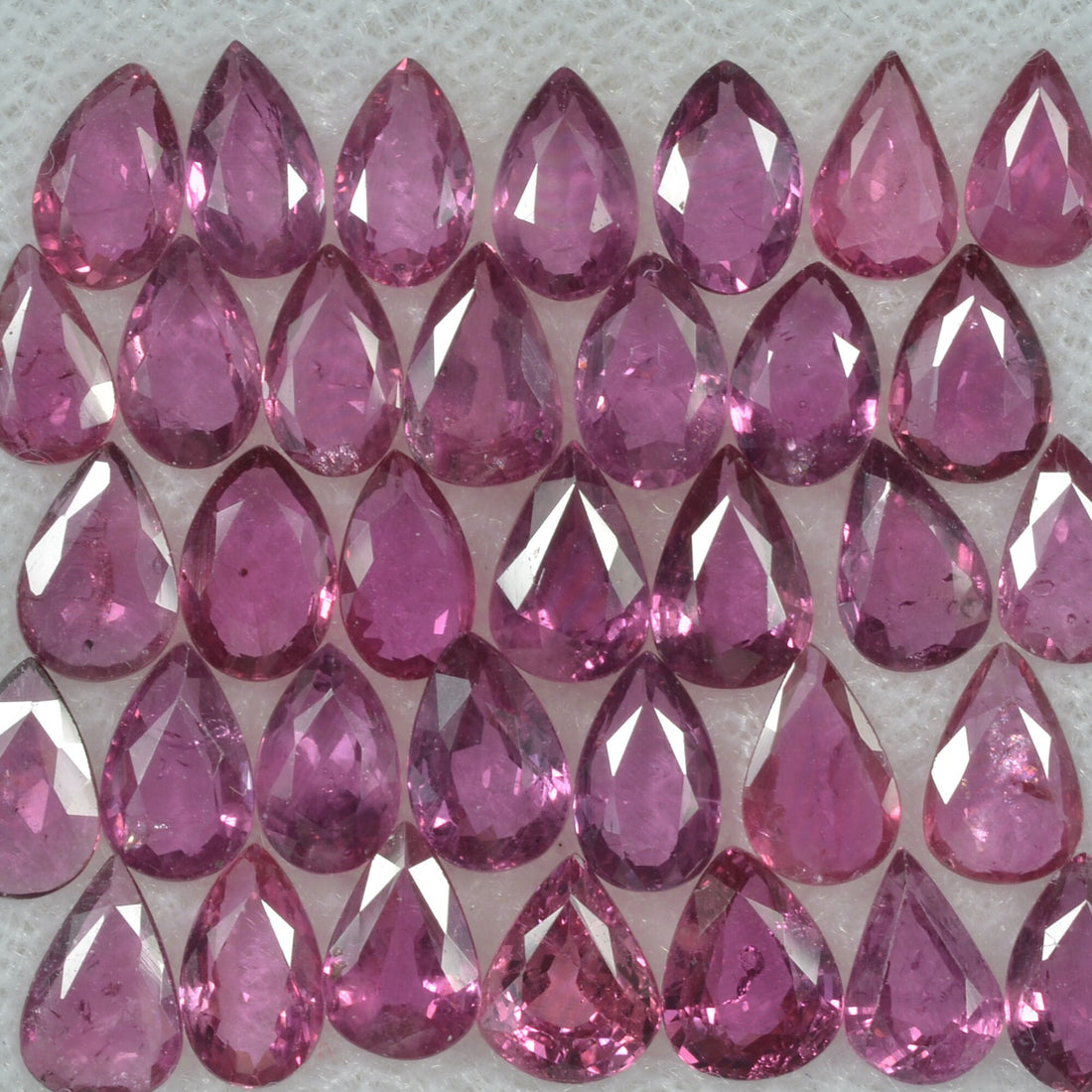 6x4 mm Natural Ruby Loose Gemstone Pear Cut