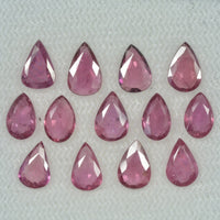 6x4 mm Natural Ruby Loose Gemstone Pear Cut