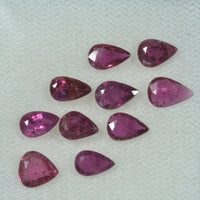 6x4 mm Lot Natural Ruby Loose Gemstone Pear Cut