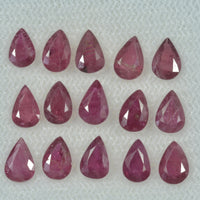 6x4 mm Lot Natural Ruby Loose Gemstone Pear Cut
