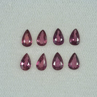 5x3 mm Lot Natural Ruby Loose Gemstone Pear Cut