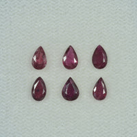 5x3 mm Lot Natural Ruby Loose Gemstone Pear Cut