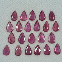 5x3 mm Lot Natural Ruby Loose Gemstone Pear Cut