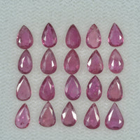 5x3 mm Lot Natural Ruby Loose Gemstone Pear Cut