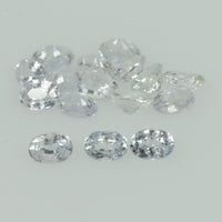 Natural white Sapphire Loose Gemstone Oval Cut