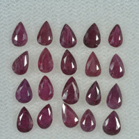 5x3 mm Lot Natural Ruby Loose Gemstone Pear Cut