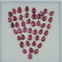 3x2 mm Lot Natural Ruby Loose Gemstone Pear Cut
