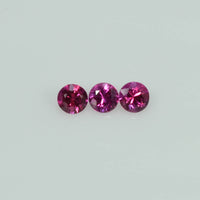 3.0-3.5 Cts Natural Thai Ruby Loose Gemstone Round Cut