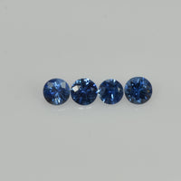 3.2-4.0 mm Natural Blue Sapphire Loose Gemstone Round Diamond Cut Vs Quality Color - Thai Gems Export Ltd.