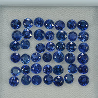 2.5-4.5 mm Natural Blue Sapphire Loose Gemstone Round Diamond Cut Vs Quality Color - Thai Gems Export Ltd.