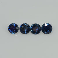 4.0-4.5 Cts Natural Blue Sapphire Loose Gemstone Round Diamond Cut
