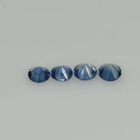 3.3-5.3 mm Natural Blue Sapphire Loose Gemstone Round Diamond Cut Vs Quality Color - Thai Gems Export Ltd.