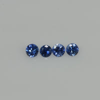 2.5-4.0 mm Natural Blue Sapphire Loose Gemstone Round Diamond Cut Vs Quality Color