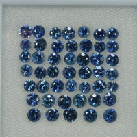 3.0-3.5 mm Natural Blue Sapphire Loose Gemstone Round Diamond Cut Vs Quality Color