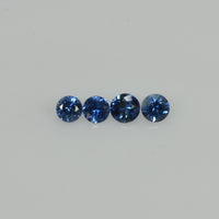 3.0-3.5 mm Natural Blue Sapphire Loose Gemstone Round Diamond Cut Vs Quality Color